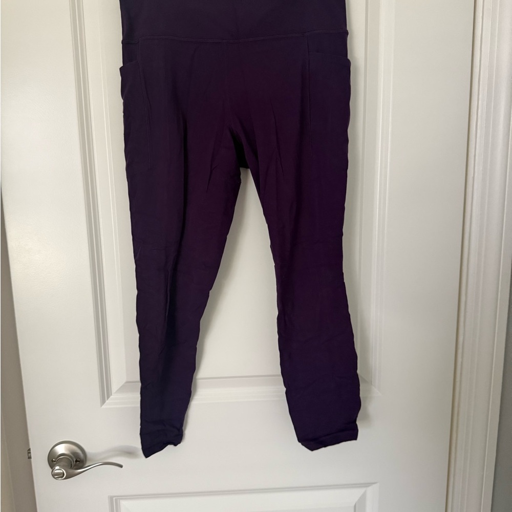 Athleta Deep Purple Salutation Leggings